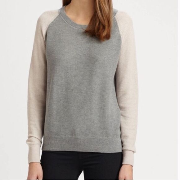 Theory Cinda Cotton Cashmere Pullover Sweater - Picture 1 of 10